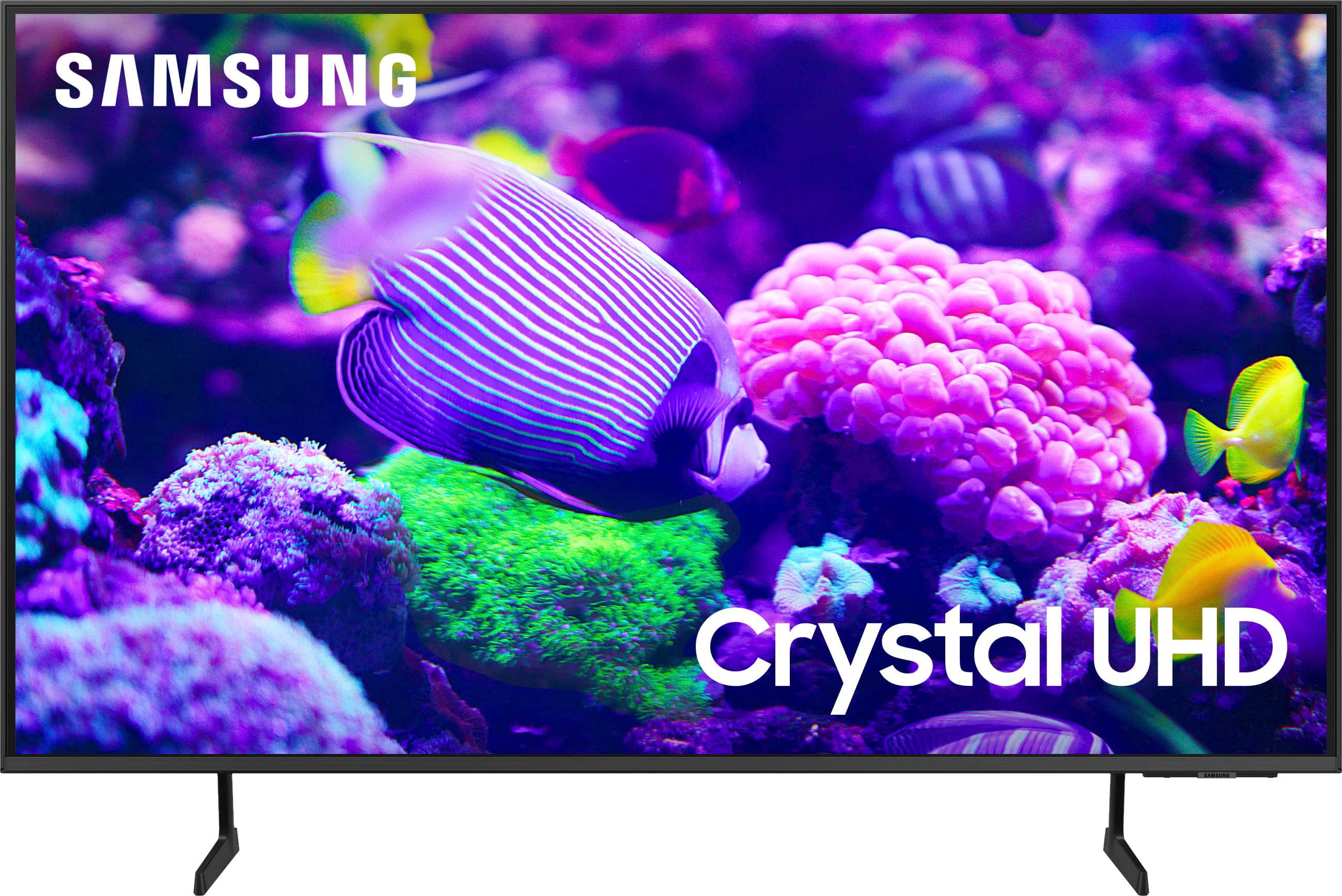 Samsung 4K Smart TV displaying a vibrant nature scene