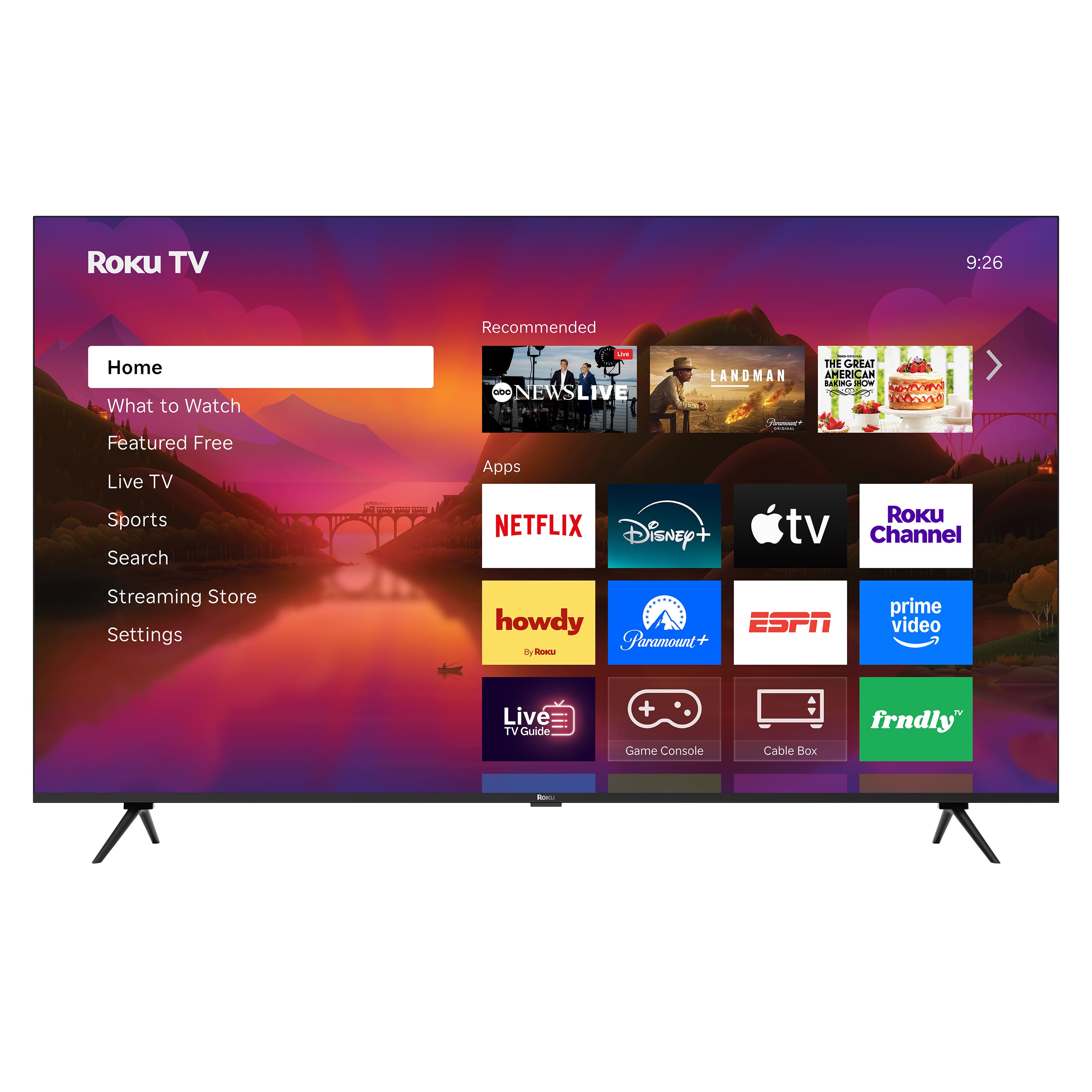 Installing 65 inch 4K QLED Roku TV on a wooden TV stand