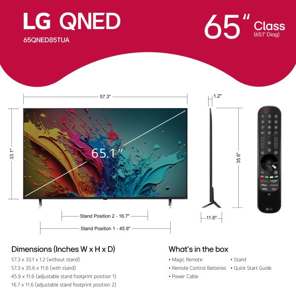 LG QNED 65" 4K UHD Smart TV with α8 AI Processor and HDR10 Pro-2