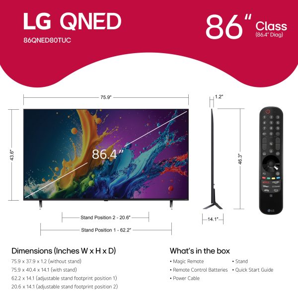 LG QNED 86" 4K UHD Smart TV with AI α5 Processor and Quantum NanoCell-2